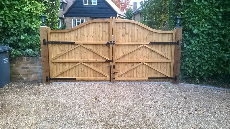 bespoke wooden gates by Paul Timms Fencing