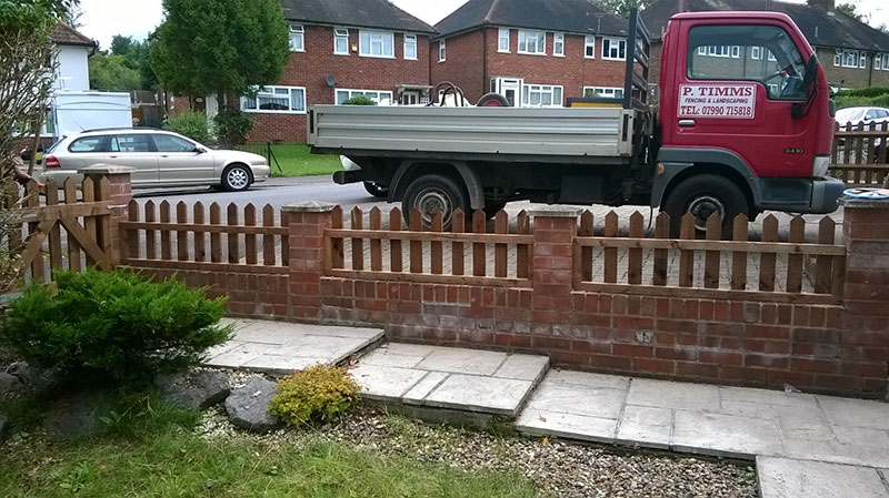 custom wood fence by Paul Timms Fencing